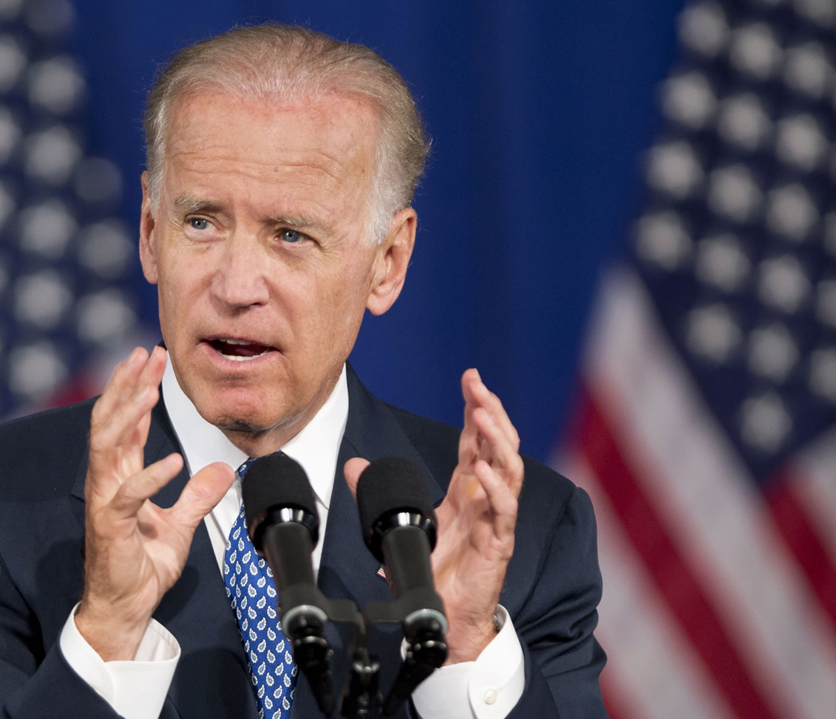 Vice President Joe Biden speaks in Washington earlier this year.