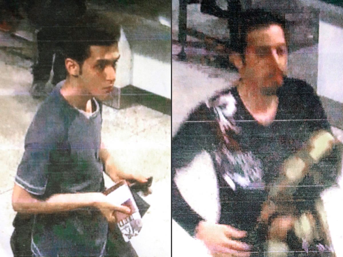 Malaysian police
These images released by Malaysian police Tuesday show the men who boarded the now missing Malaysia Airlines Flight MH370 with stolen passports. At left, an Iranian identified by police as Pouria Nour Mohammad Mehrdad, age 18 or 19, and at right, 29-year-old Iranian Delavar Seyedmohammaderza.