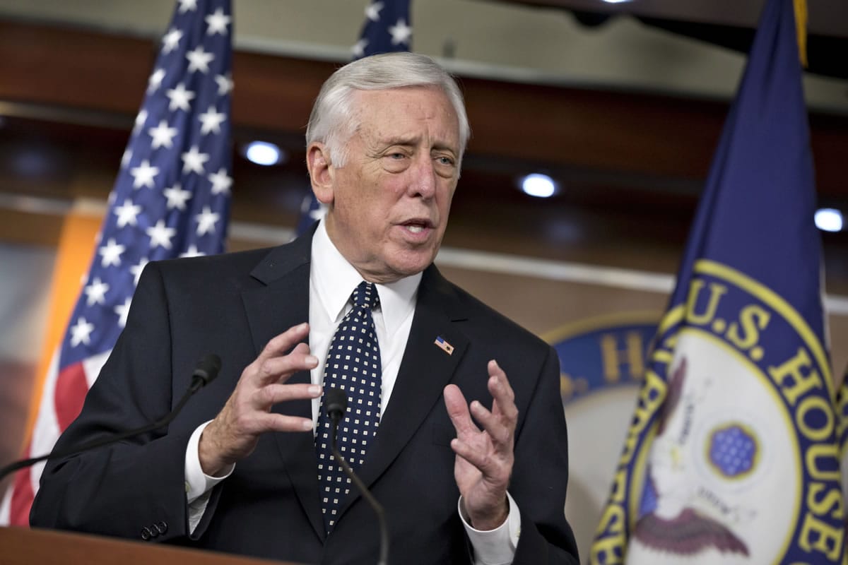 House Minority Whip Steny Hoyer, D-Md., speaks during a news conference on Capitol Hill in Washington.