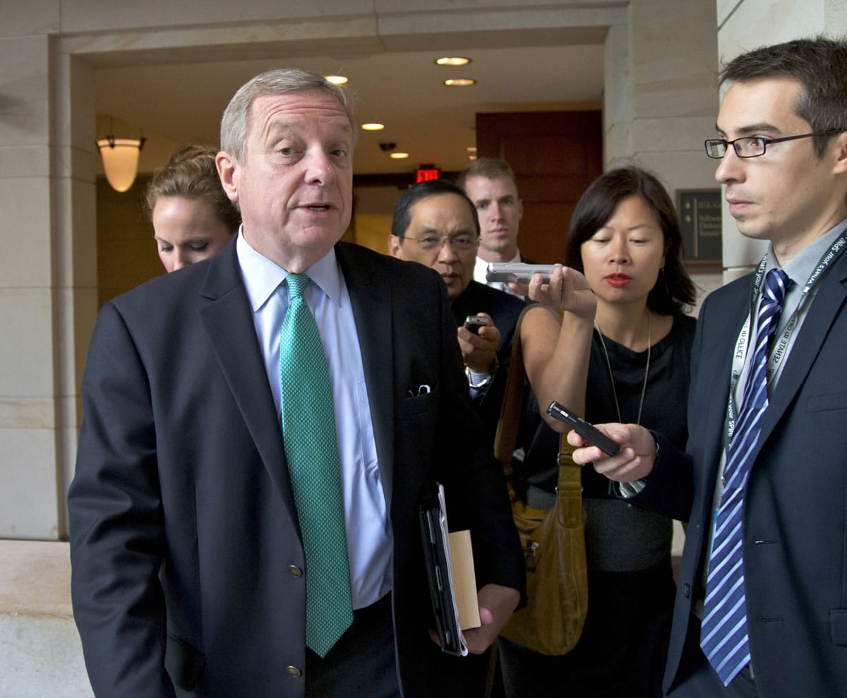 Sen. Dick Durbin, D-Ill., the Senate assistant majority leader, walks at the Capitol in Washington in September.
