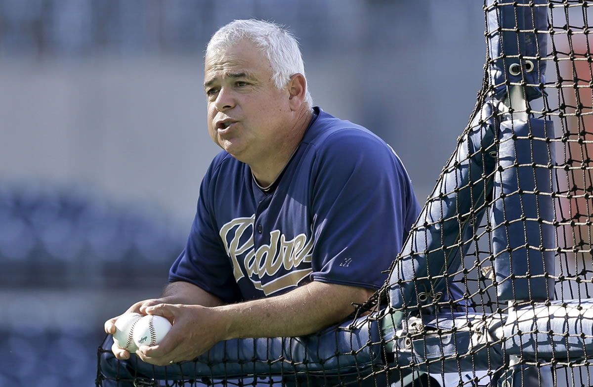 San Diego Padres bench coach Rick Renteria was hired as the manager of the Chicago Cubs.