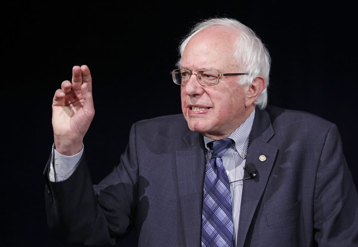 Democratic presidential candidate Sen. Bernie Sanders, I-Vt., speaks Nov. 9 in Las Vegas.
