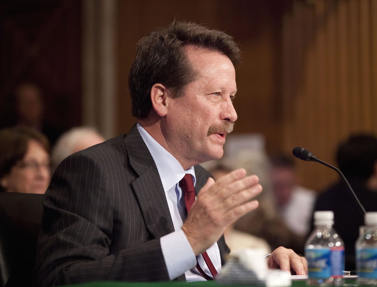 Dr. Robert Califf, President Barack Obama&#039;s nominee to lead the Food and Drug Administration, testifies on Capitol Hill in Washington on Tuesday before the Senate Health, Education, Labor and Pensions Committee hearing on his nomination.