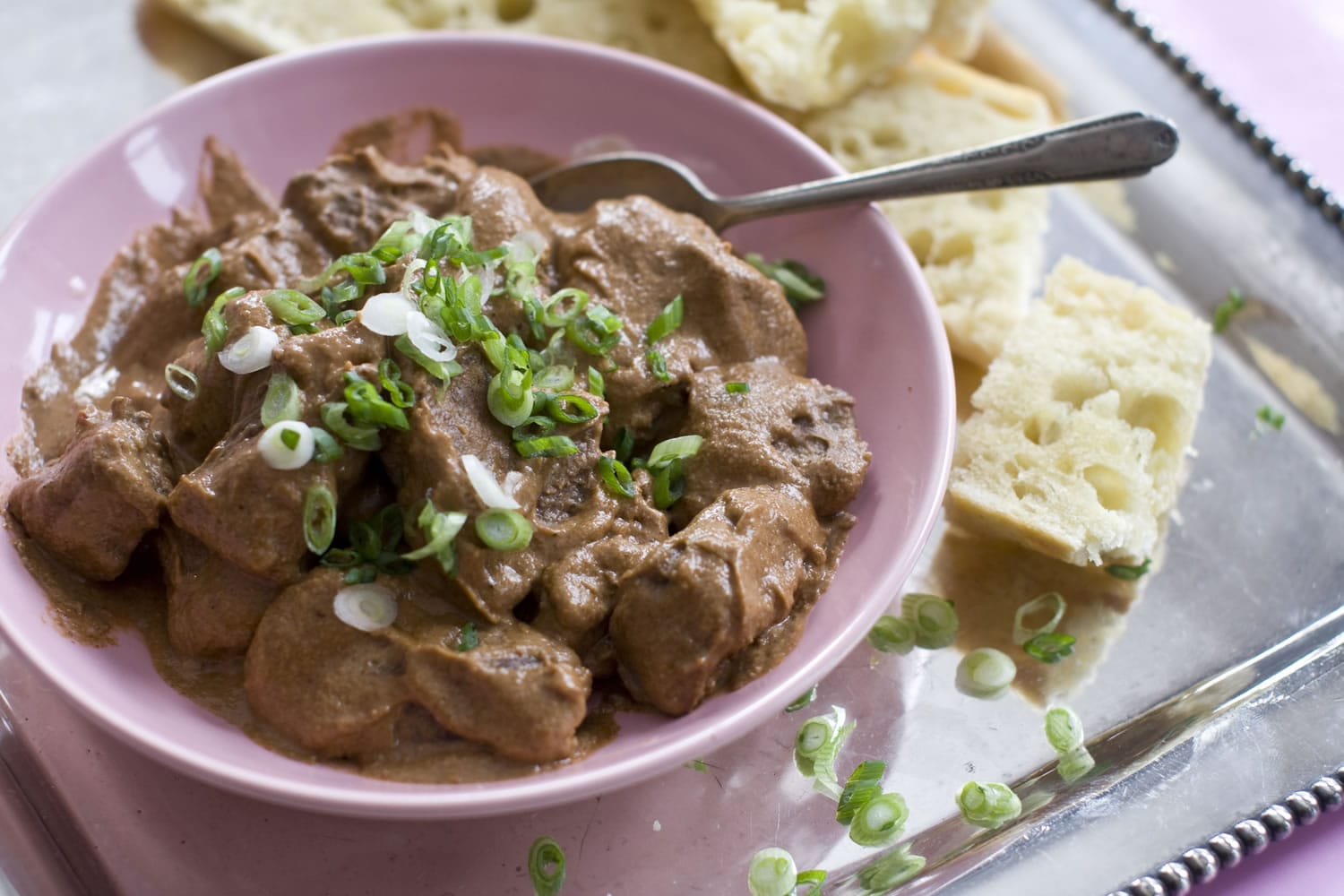 Think a little outside the chocolate box this year with Beef Mole with a Buttery Baguette.
