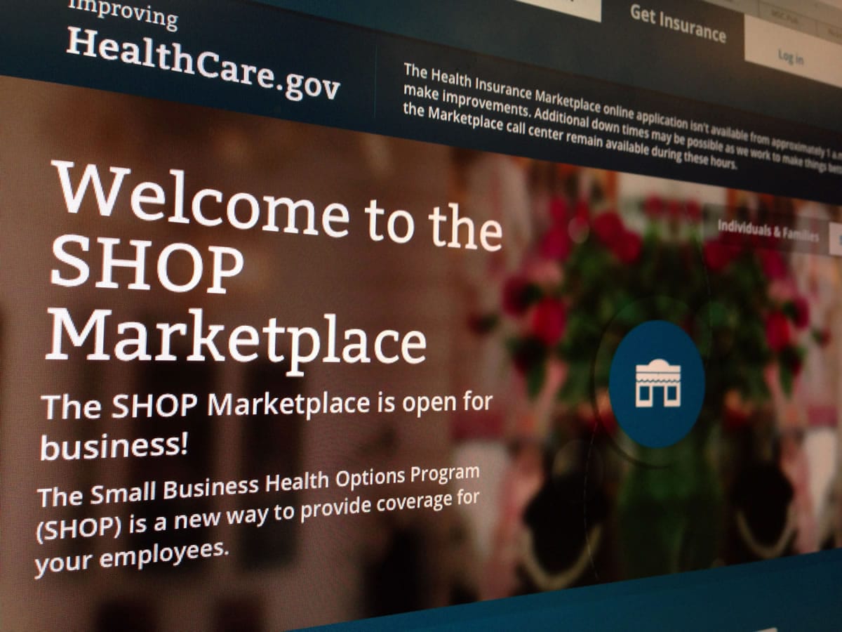 This photo of part of the HealthCare.gov website page featuring information about the SHOP Marketplace is photographed in Washington, Wednesday, Nov. 27, 2013 The Obama administration is delaying yet another aspect of the health care law, putting off until next November the launch of an online portal to the health insurance marketplace for small businesses. The move was needed because repairs are still under way to the troubled HealthCare.gov website, which is the primary way for individuals to apply for insurance, and that has priority, federal officials said.
