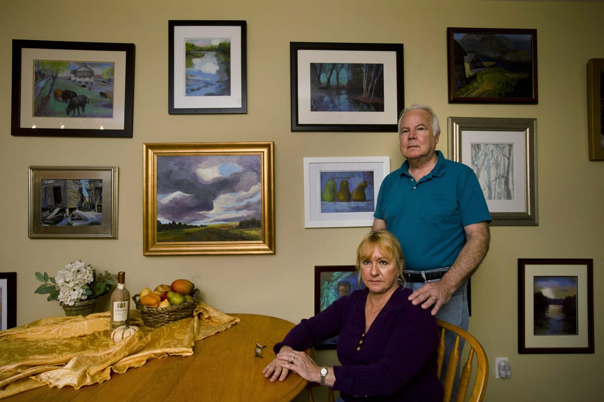 Dean and Mary Lou Griffin sit their home in Chadds Ford, Pa. on Friday. &quot;We're buying insurance that we will never use and can't possibly ever benefit from.