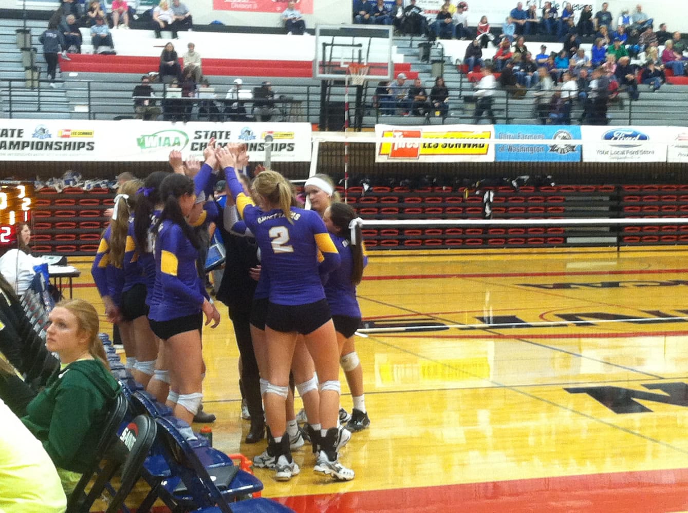 Columbia River volleyball players are ready for more action against Seattle Prep at St. Martin's University.
