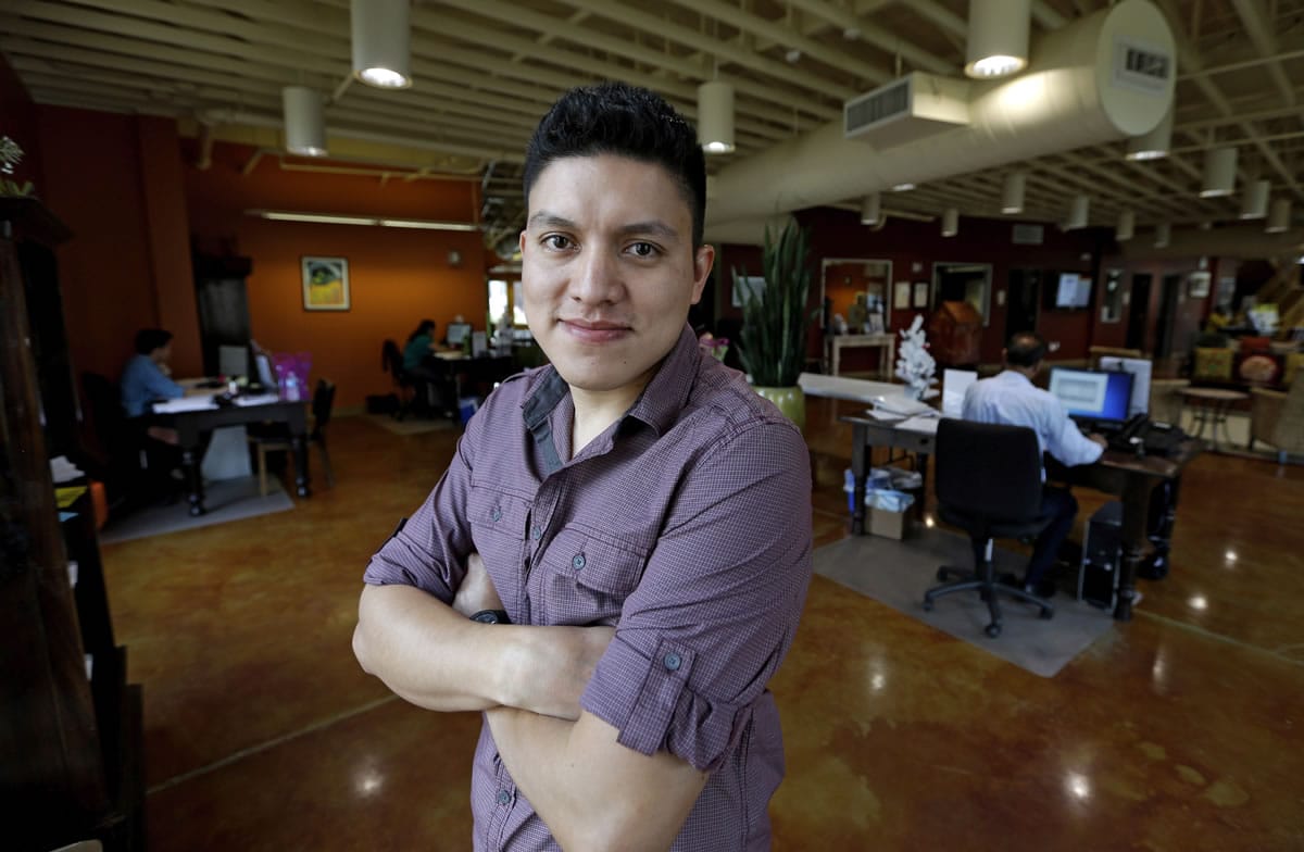 Manuel Enrique Angel, 28, of El Salvador, made learning English his first priority upon arriving in Houston from his native El Salvador two years ago.