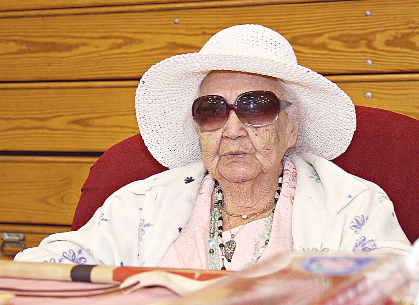 Peninsula Daily News files
Hazel Sampson, a member of the Lower Elwha Klallam tribe, on her 101st birthday in 2011 at the tribal center near Port Angeles. Sampson, the last to have spoken the Klallam language from birth, died on Feb 4. She was 103.