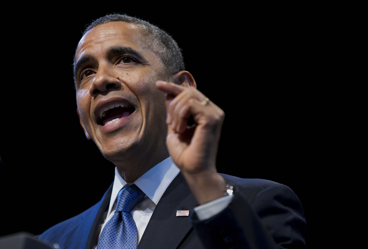 President Barack Obama speaks about the economy and growing economic inequality Wednesday at the Town Hall Education Arts Recreation Campus in Washington.