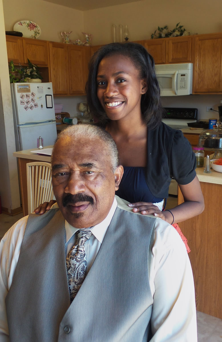 Vanyce Grant of Bolingbrook, Ill., interviewed her grandfather, Bennie Stuart, for the StoryCorps Great Thanksgiving Listen oral history project.