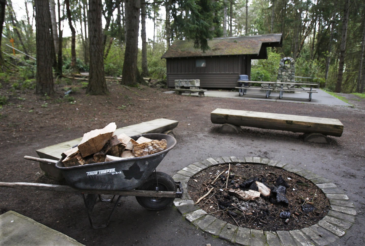 Photos by Alan Berner/The Seattle Times
West Seattle's Camp Long not only has pleasant walks but rustic rental cabins that feel far from the bustle of the city. It feels like you're deep in a forest when in reality you're a five-minute walk away from homes and street traffic.