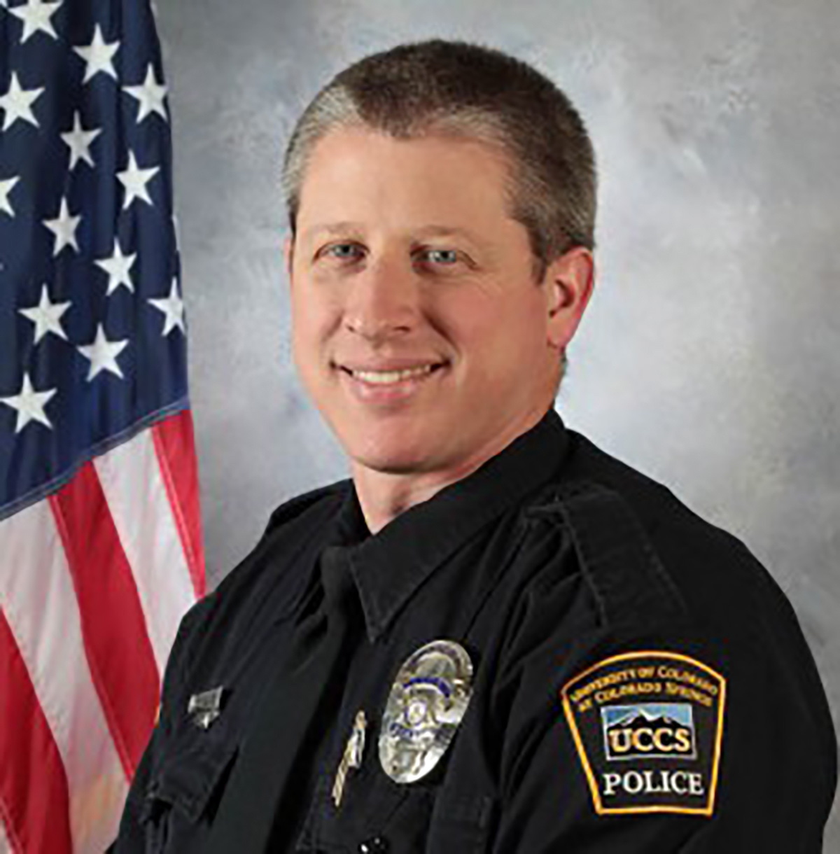 This photo provided by the University of Colorado at Colorado Springs shows officer Garrett Swasey, who was killed in a shooting at a Planned Parenthood clinic in Colorado Springs, Colo., Friday, Nov.