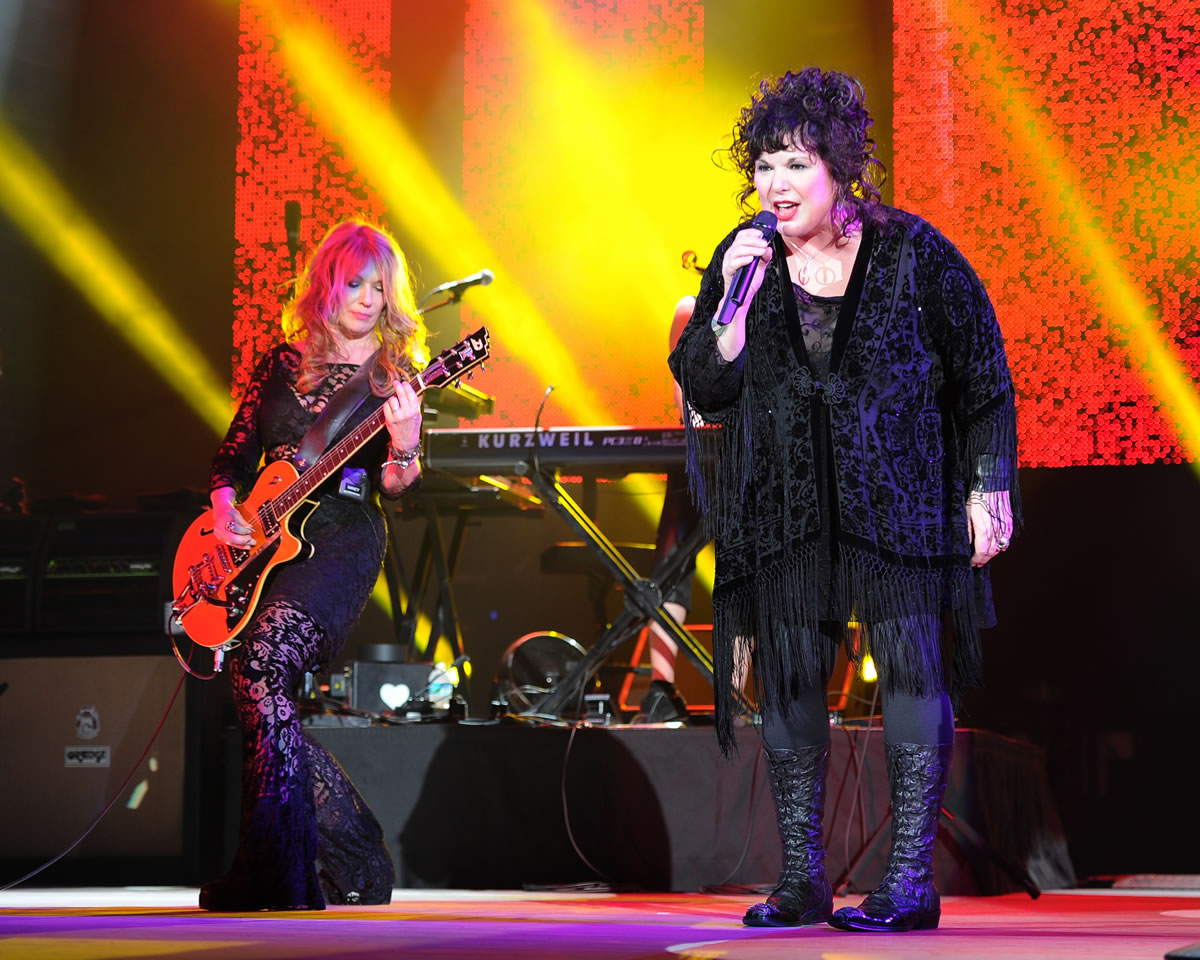 Nancy  Wilson, left, and Ann Wilson of Heart perform on opening night of the Heartbreaker Tour at the Cruzan Amphitheater in West Palm Beach, Fla. The group Heart is the latest act to cancel an appearance at SeaWorld Orlando's Bands, Brew &amp; Barbecue music series in February. Country singer Willie Nelson and the rock group Barenaked Ladies also have canceled.