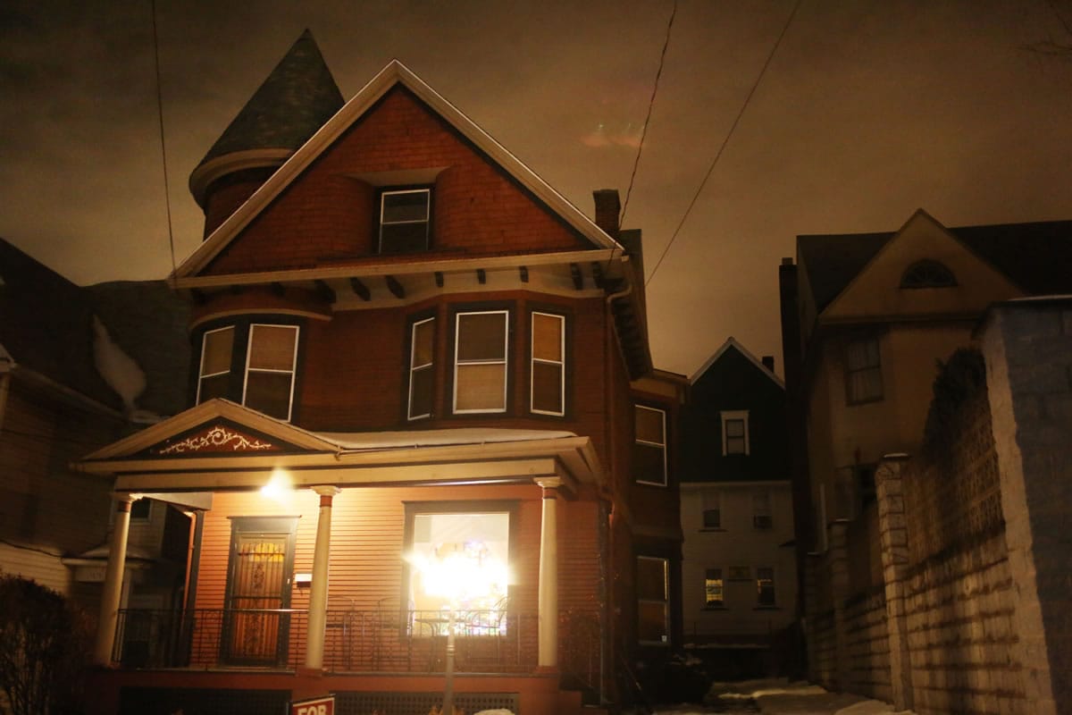 This December 2013 photo shows the 1901 Victorian home at 1217 Marion St. in Dunmore, Pa. Pennsylvania homeowners Gregory and Sandi Leeson are thoroughly creeped out by their 113-year-old Victorian home.