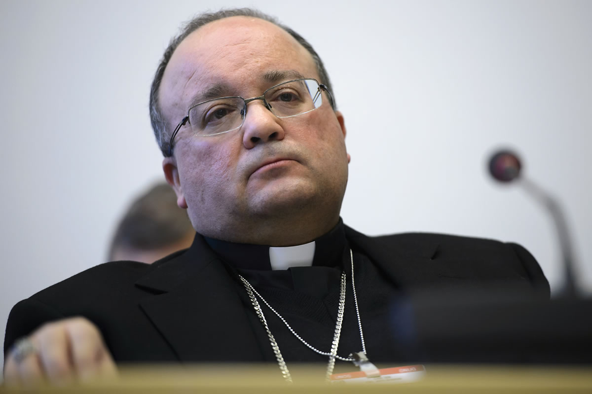 Former Vatican Chief Prosecutor of Clerical Sexual Abuse Charles Scicluna waits for the start of a questioning over clerical sexual abuse of children at the headquarters of the office of the High Commissioner for Human Rights, OHCHR, in Geneva, Switzerland, on Thursday.