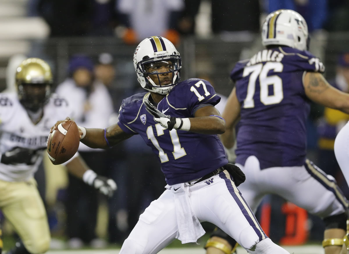Washington quarterback Keith Price. (AP Photo/Ted S.