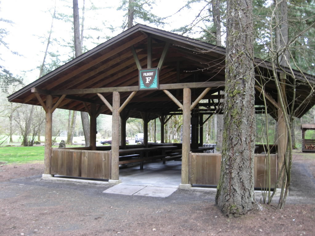 Clark County is creating an online system for reserving park space, such as this picnic shelter at Lewisville Park near Battle Ground.