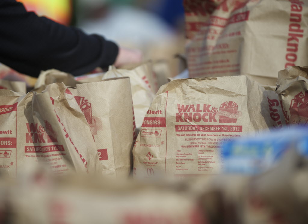 Walk and Knock, Clark County's biggest annual food drive, collected about 264,000 pounds of food on the first Saturday in December 2012, organizers said.