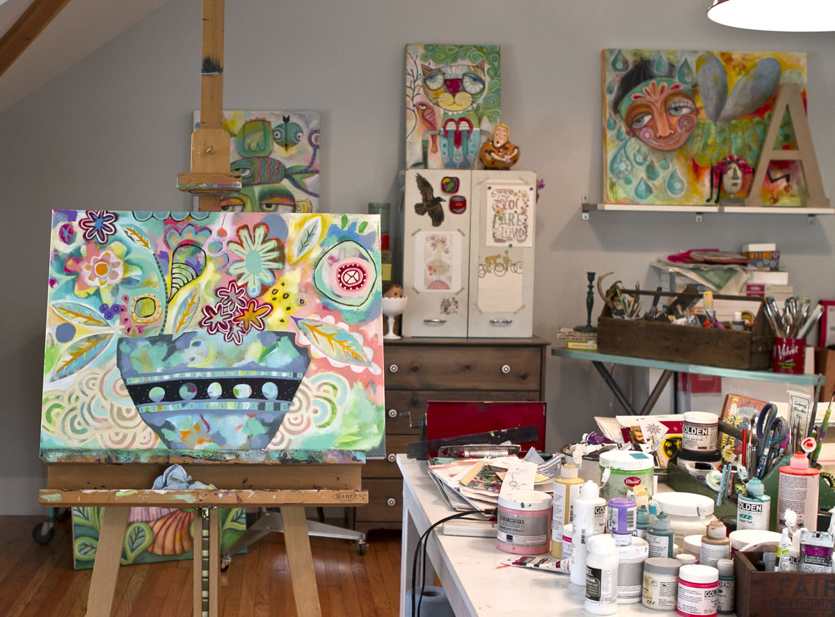 Visitors can see the inside of artist Michelle Allen's studio during Clark County Open Studios tour, Nov.
