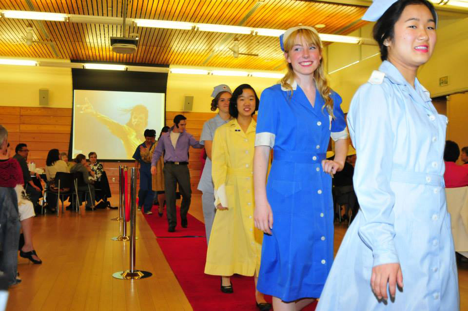 Fircrest: Vancouver-area high school students got gussied up in historical Red Cross uniforms during the Southwest Washington Red Cross Youth Council's annual tea and fashion show in May, including Christiana Lee, front to back, Giselle Kiraly, Waverly He and Allyse Ripley.