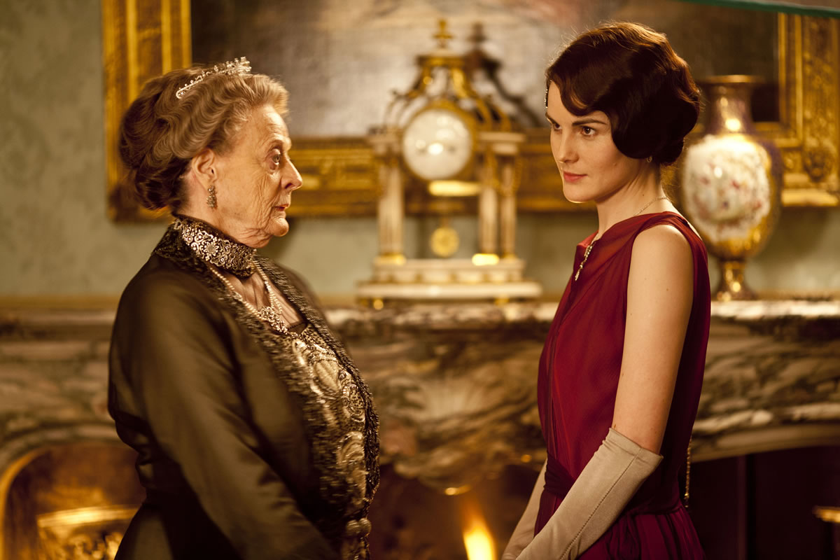 PBS
Dame Maggie Smith, left, as Violet, Dowager Countess of Grantham, and Michelle Dockery as Lady Mary will return 
 for the third season of Masterpiece's &quot;Downton Abbey,&quot; beginning tonight on PBS.