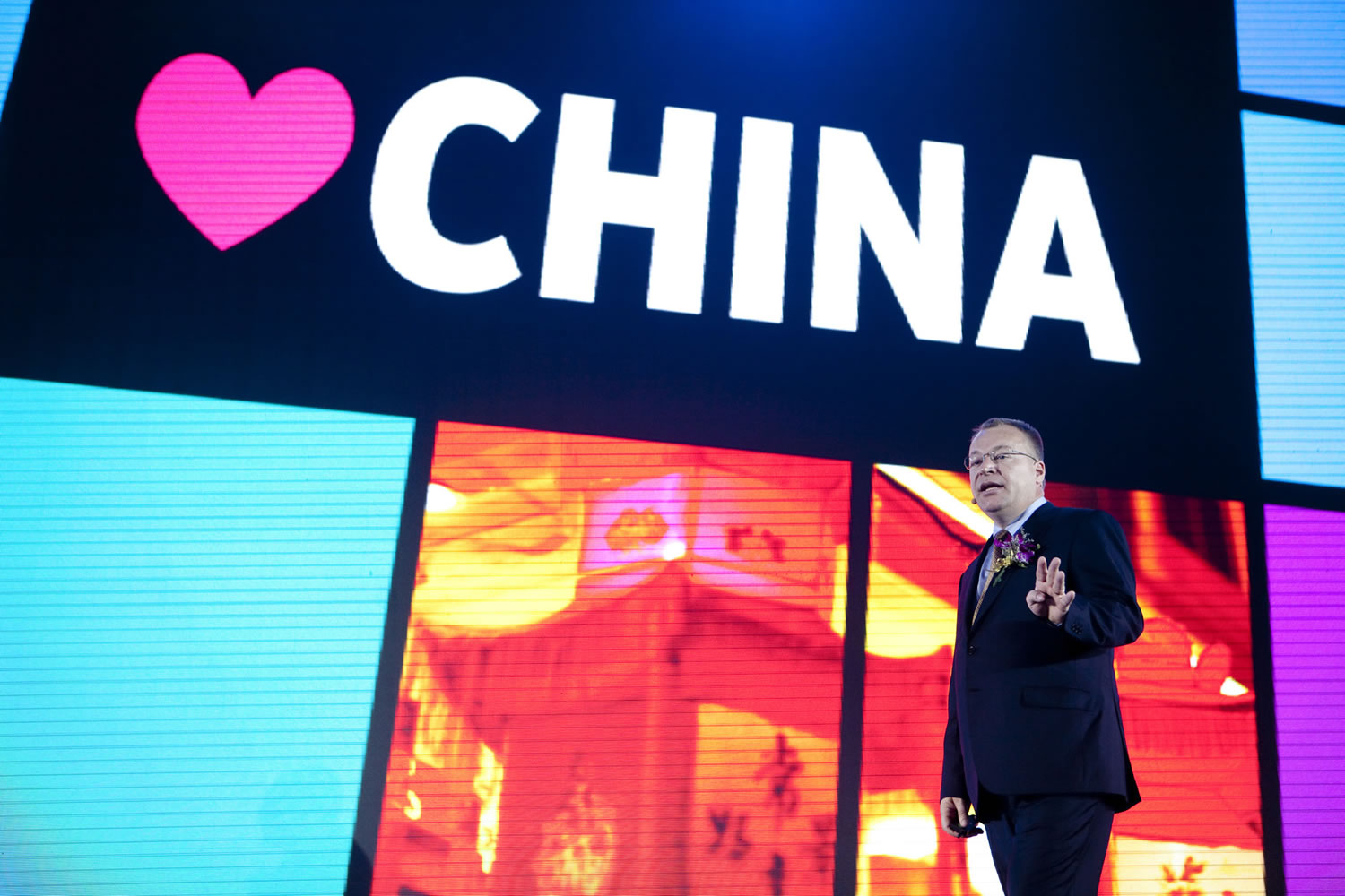 Nelson Ching/Bloomberg News
Nokia CEO Stephen Elop launches the Lumia Windows smartphones in Beijing in March 2012. But Nokia is missing out on the huge Chinese New Year shopping season.