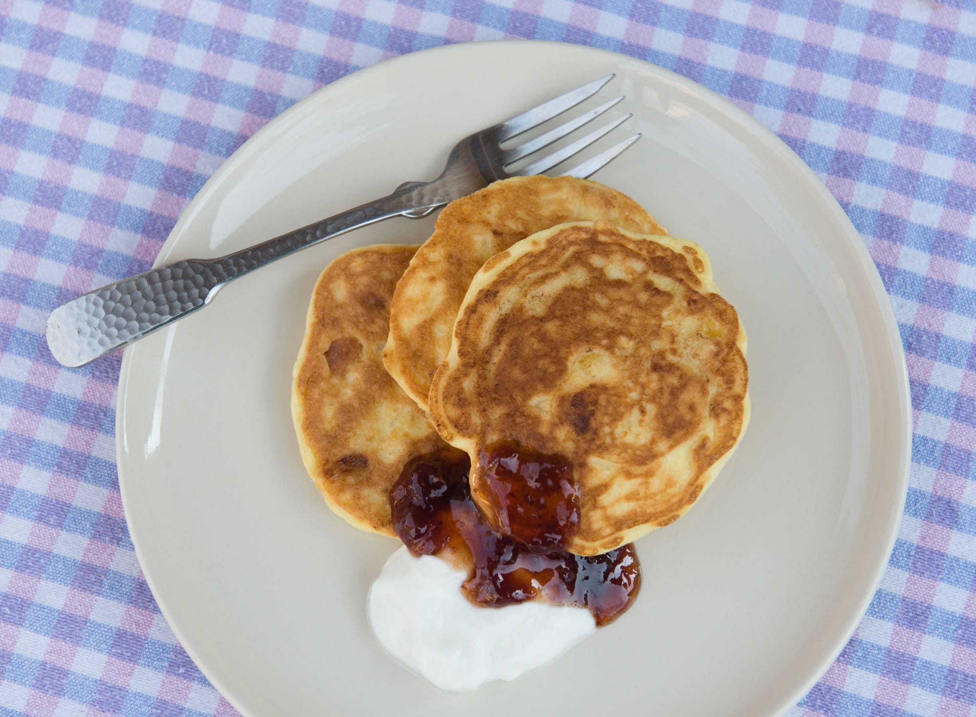 What handmade, creamy, large-curd cottage cheese can do for a simple pancake recipe is impressive.