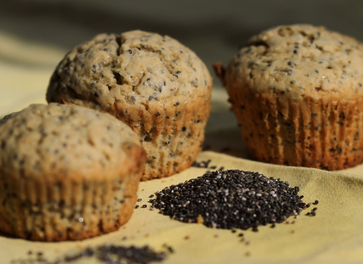 Chia has gone from novelty item to superfood as the seeds are full of nutrients and fit into many recipes such as these Chia Seed Muffins.
