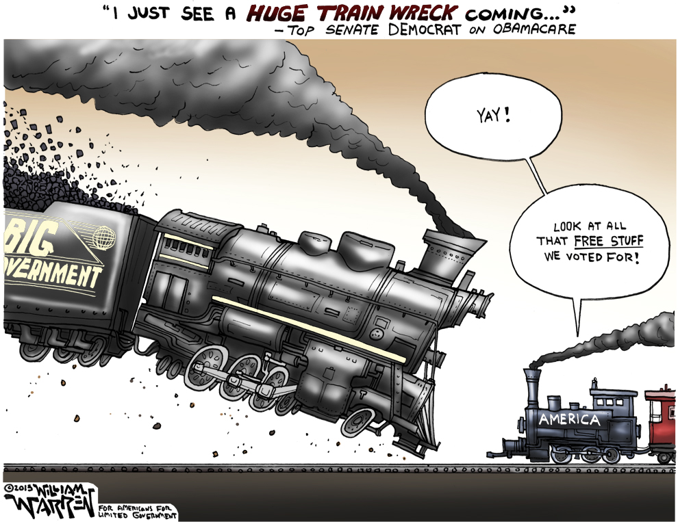 Editorial Cartoon: Train wreck coming - The Columbian