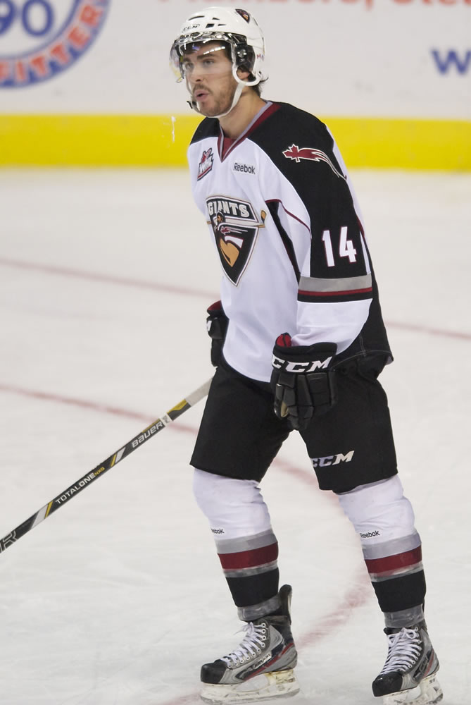 Trevor Cheek, pictured here as a member of the Vancouver Giants in November at the Rose Garden, has a contract with the Colorado Avalanche of the NHL.