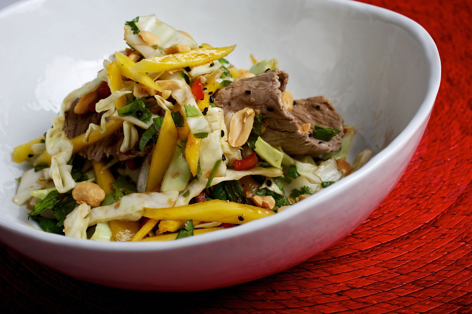 Lime Beef Salad is a chef's take on a crunchy, tangy, savory salad.