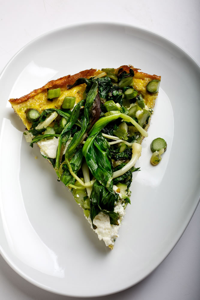 Ricotta Frittata With Spring Vegetables: The vegetables can be mixed and matched as you desire and as they become available.