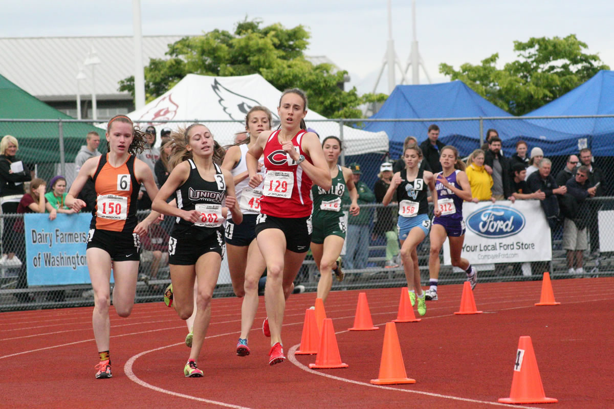 Alexa Efraimson earned state championship medals for Camas in the 1,600 and 800 Thursday and Saturday, at Mount Tahoma High School.