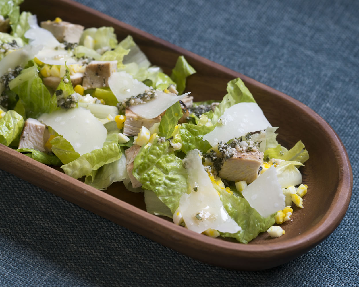 Garlic-Oregano Chicken Caesar Salad.