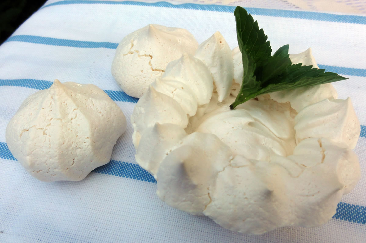 Meringue bakes into a delicate shell that's perfect for fresh fruit.