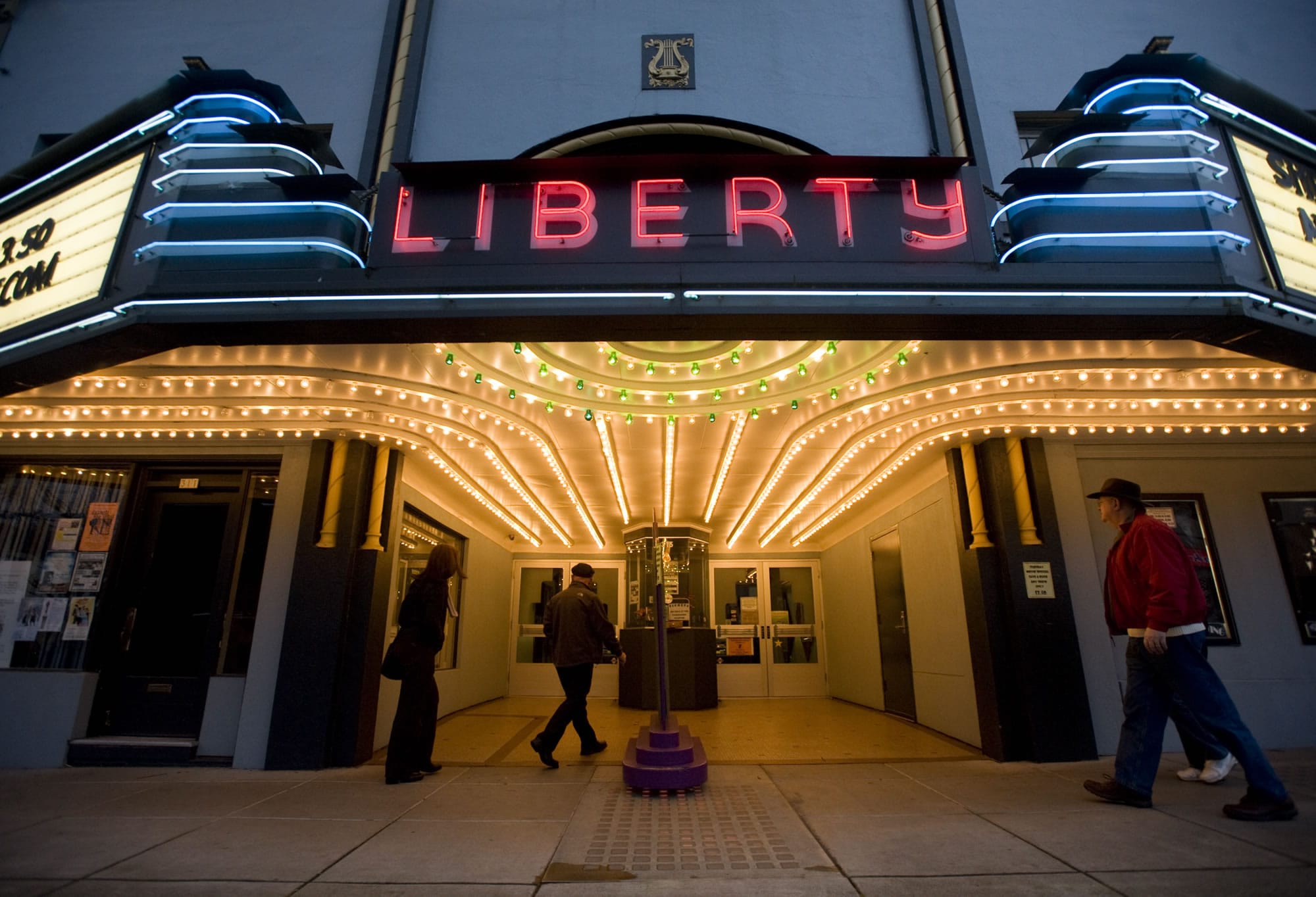 The Liberty Theatre, shown earlier this year, is celebrating its 85th birthday Thursday.