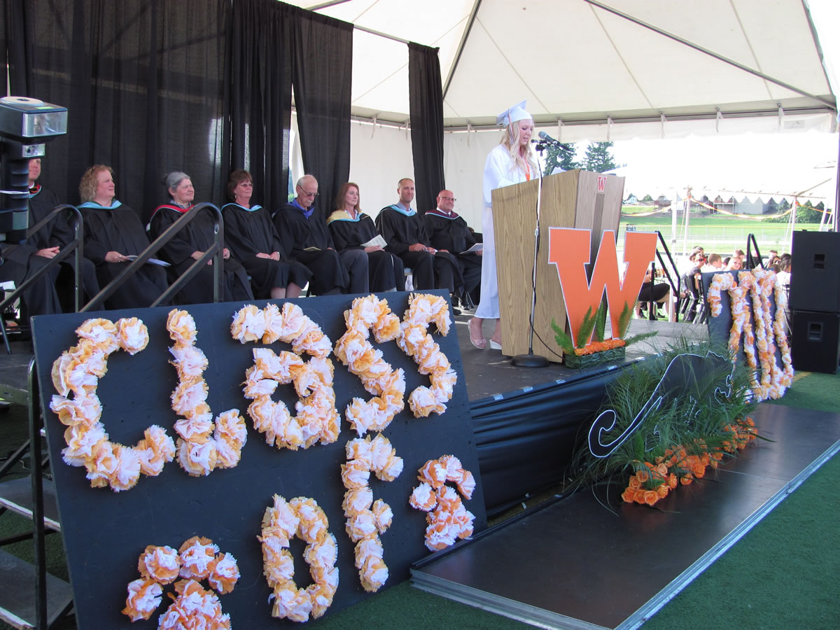 Angie Steffanson, a co-valedictorian, described Washougal as a close, supportive community.