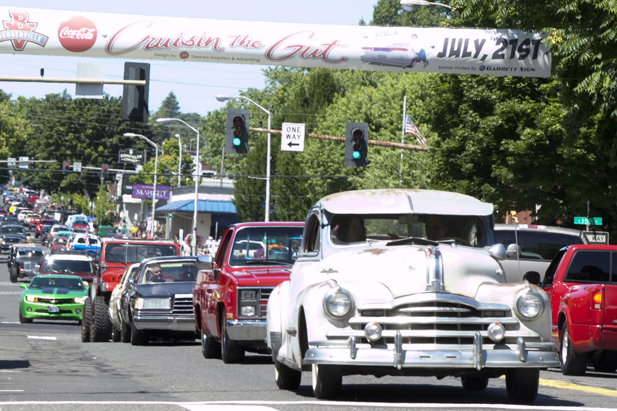 Cars from several generations were among the hundreds on view during Saturday's Cruisin' the Gut event on Vancouver's Main Street.