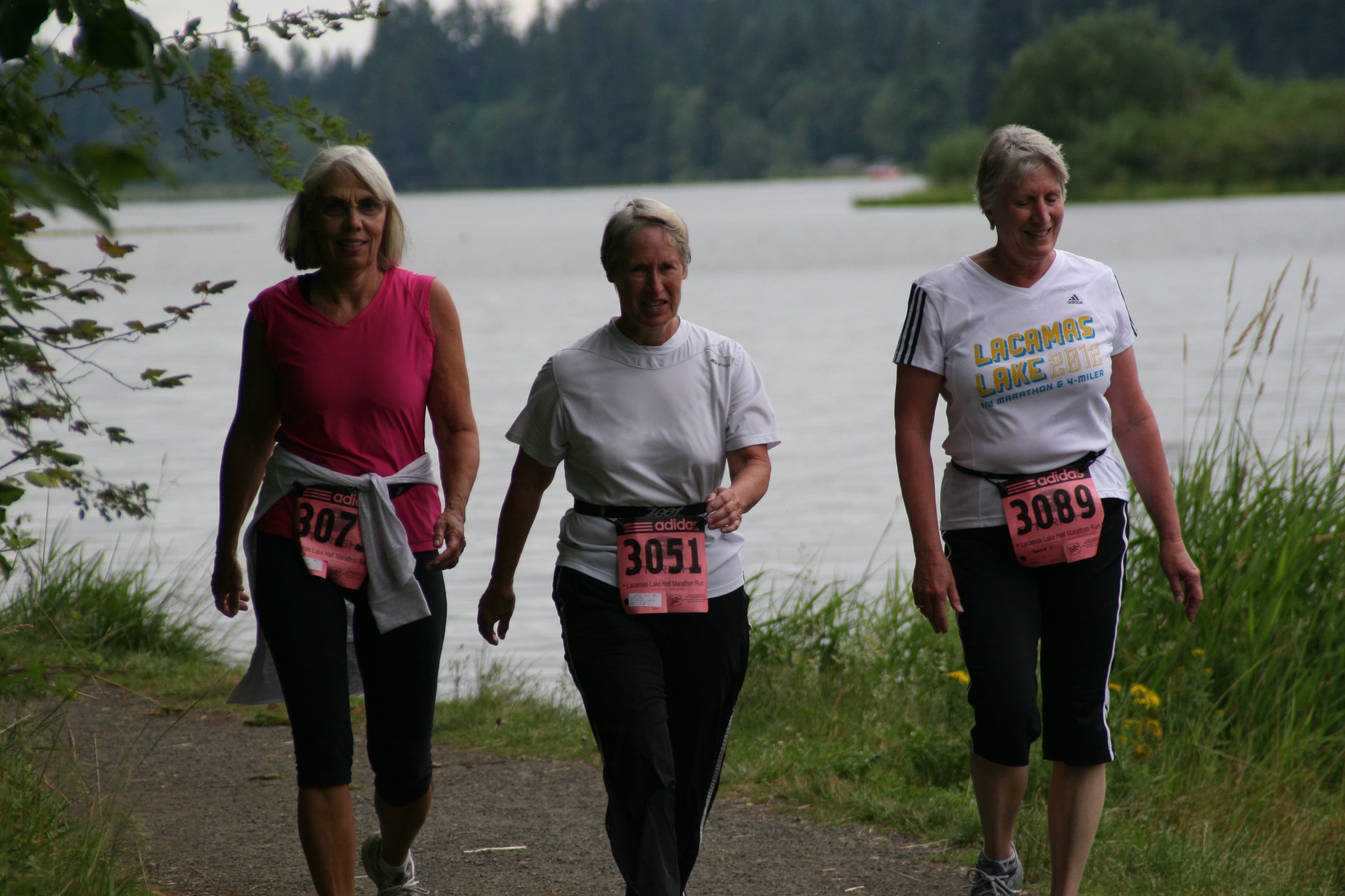 More than 1,000 runners and walkers participated in the 2012 Fit Right Northwest Half Marathon and 4-miler around Lacamas and Round lakes Sunday, in Camas.