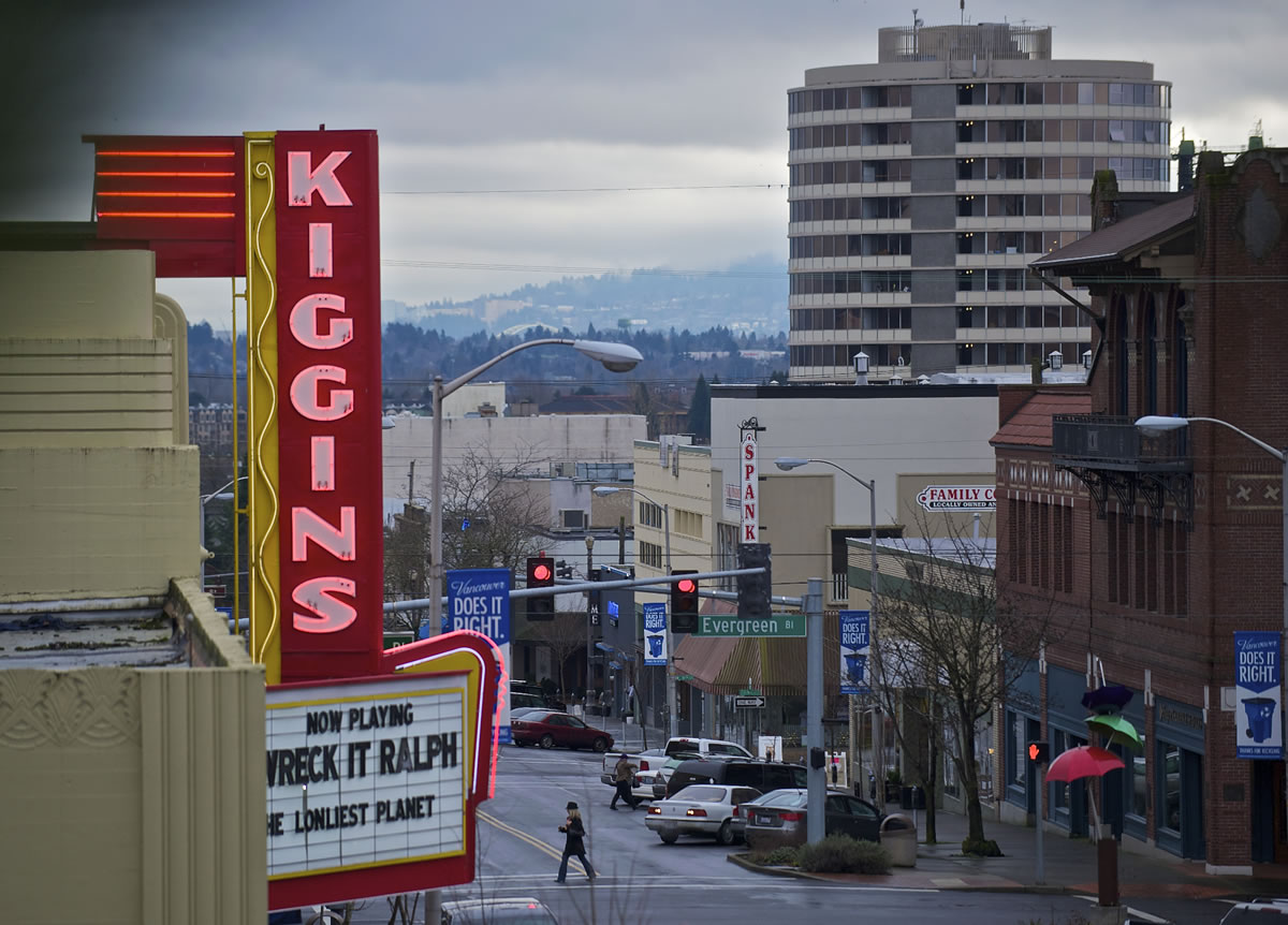 Small theaters, such as downtown Vancouver's Kiggins Theatre, will be able to sell alcohol to patrons 21 and over under new laws that take effect today.
