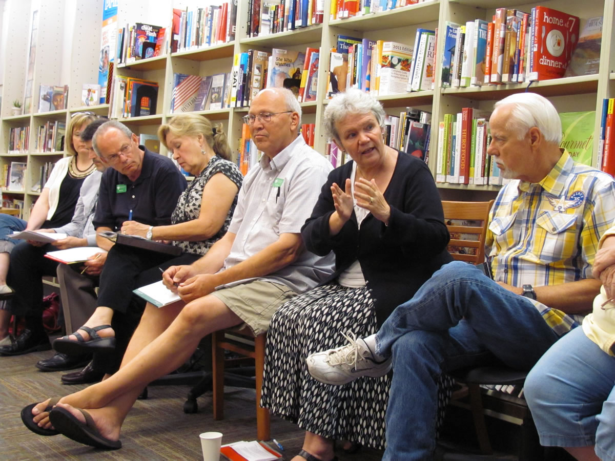 Nancy Tessman, the new executive director of the Fort Vancouver Regional Library District, said she is optimistic that the Washougal Community Library will open in a larger space. She was the main speaker at the July 26 meeting of the Friends of the Washougal Community Library.