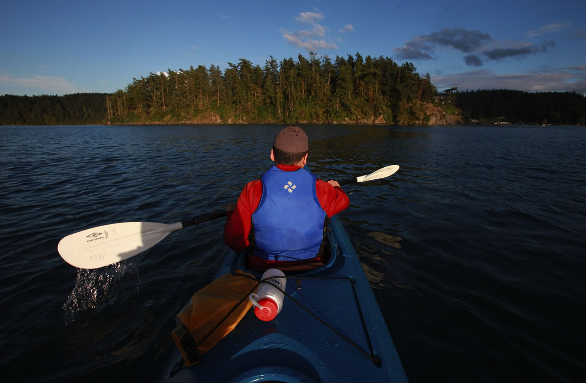 Ben Ure Island in Deception Pass State Park is a short paddle from Cornet Bay on Whidbey Island.