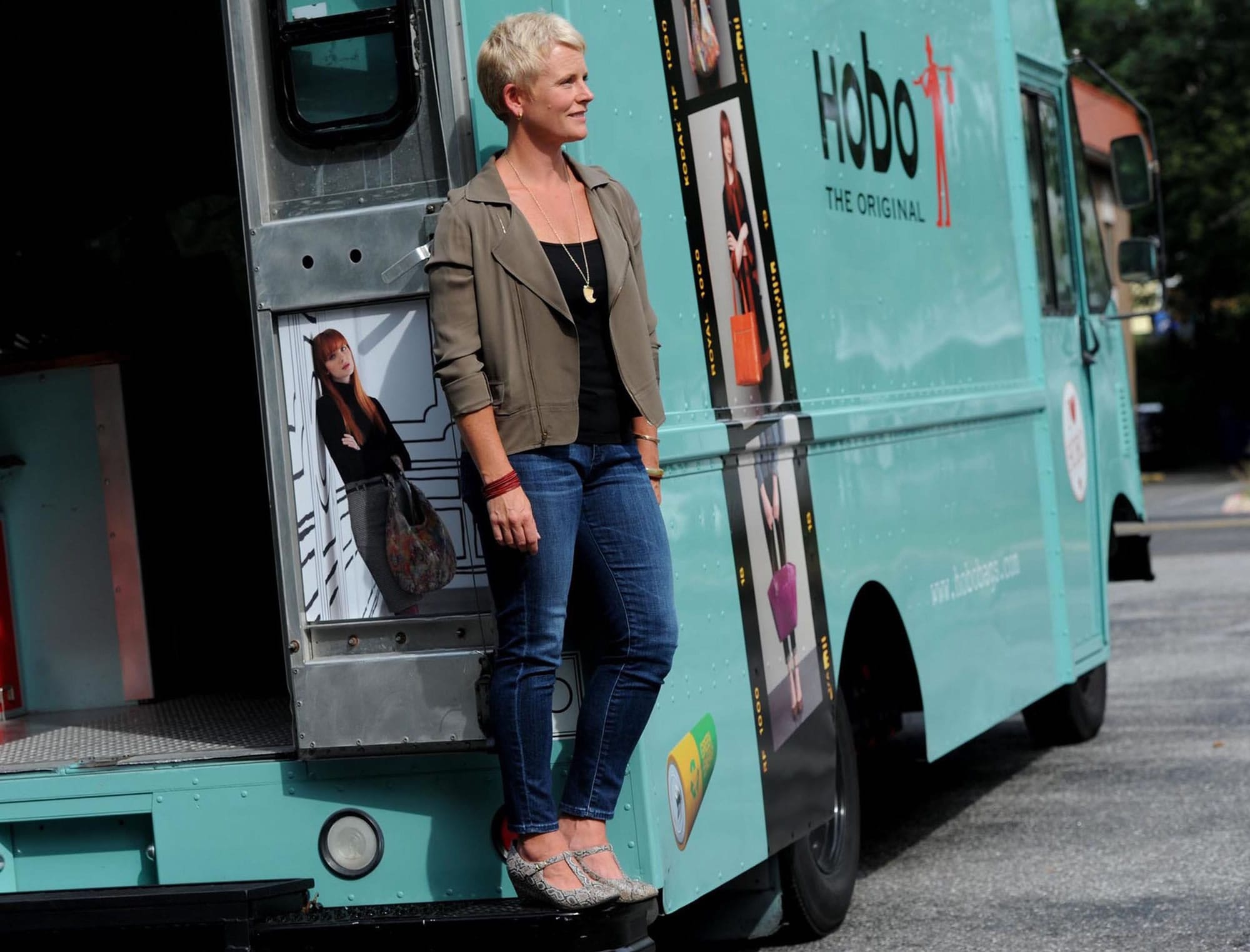 Koren Ray, pictured Aug. 16 in Annapolis, Md., owner of Hobo International accessories truck, will use the truck as a mobile showroom.