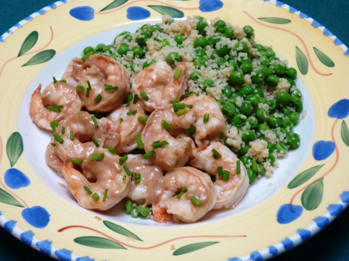 Shrimp in a tangy mustard sauce is a quick summer dish.