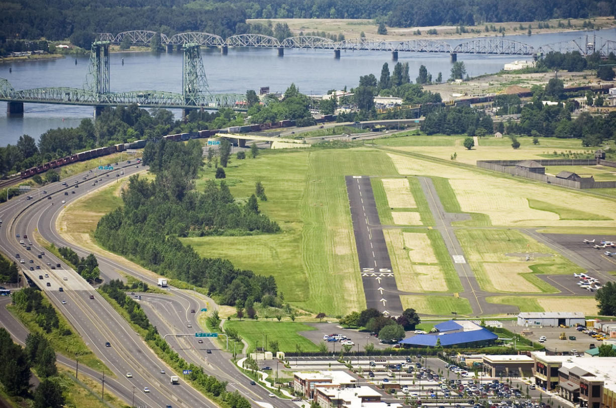 Pearson Field as seen from the air.