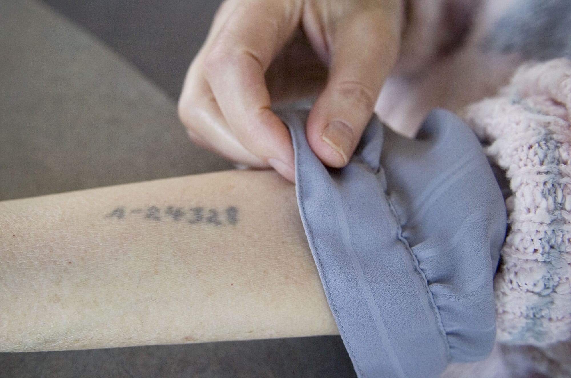Diana Golden's Auschwitz tattoo was still legible decades later.