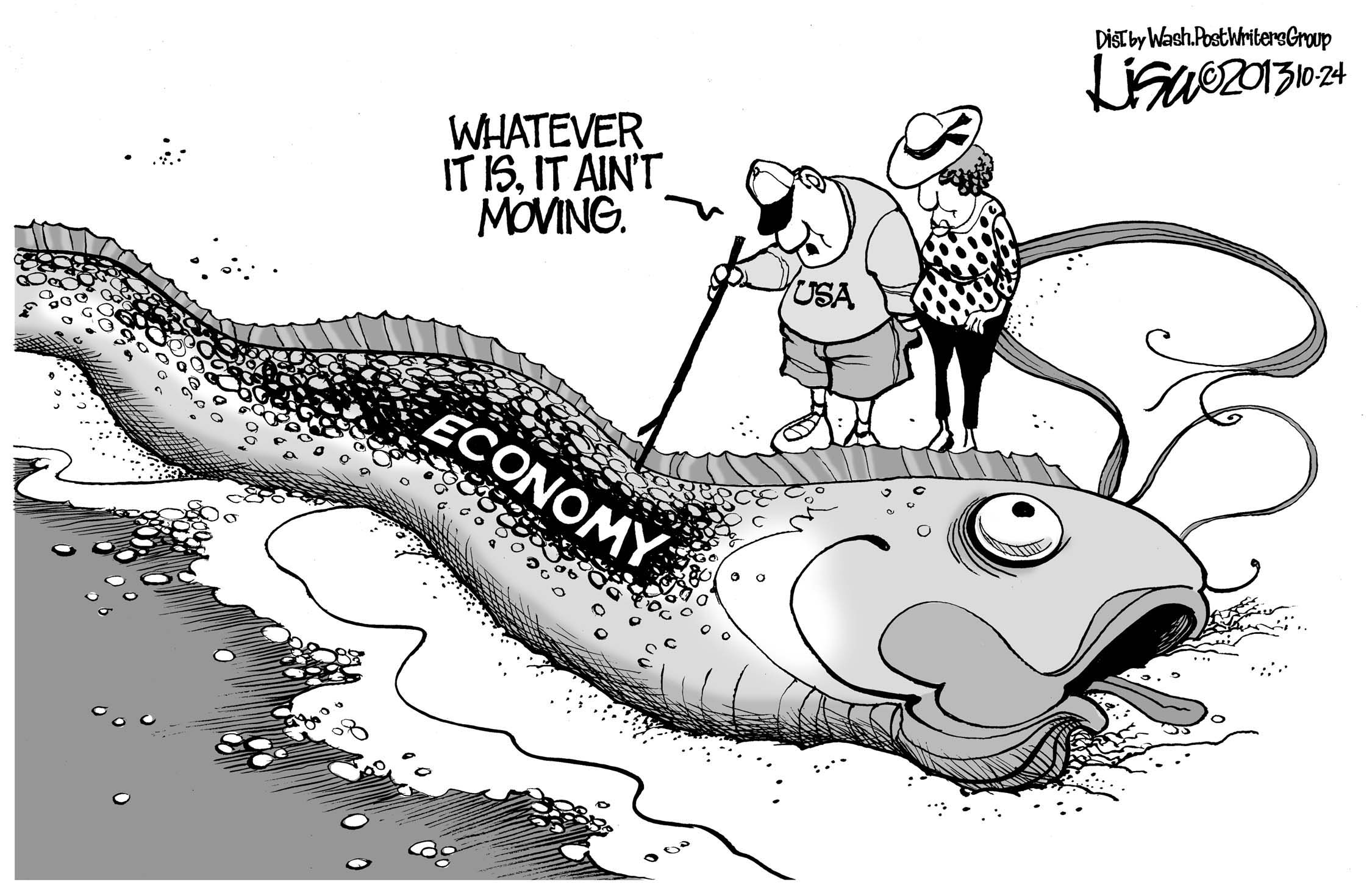 Editorial Cartoon: Dead Fish - The Columbian