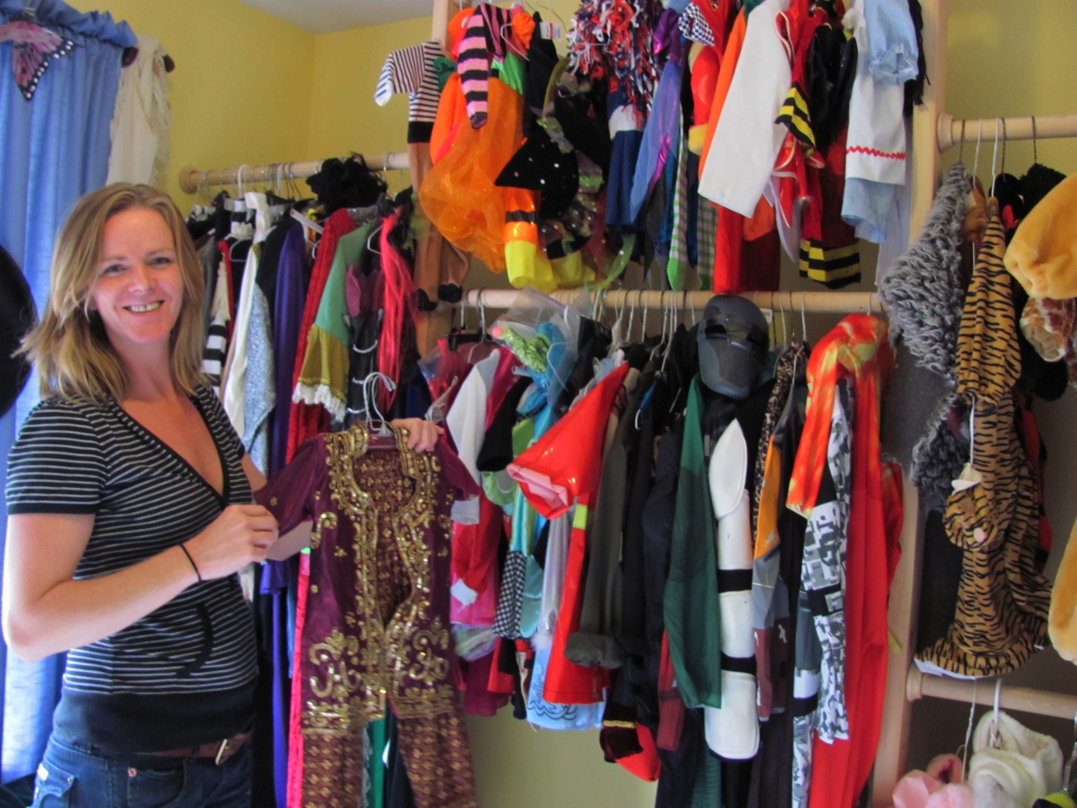 Raina Kennedy has always loved Halloween. The Camas mom of three is helping others have that enjoyment, free of charge, with a lending room of costumes for Halloween and other occasions in her home.