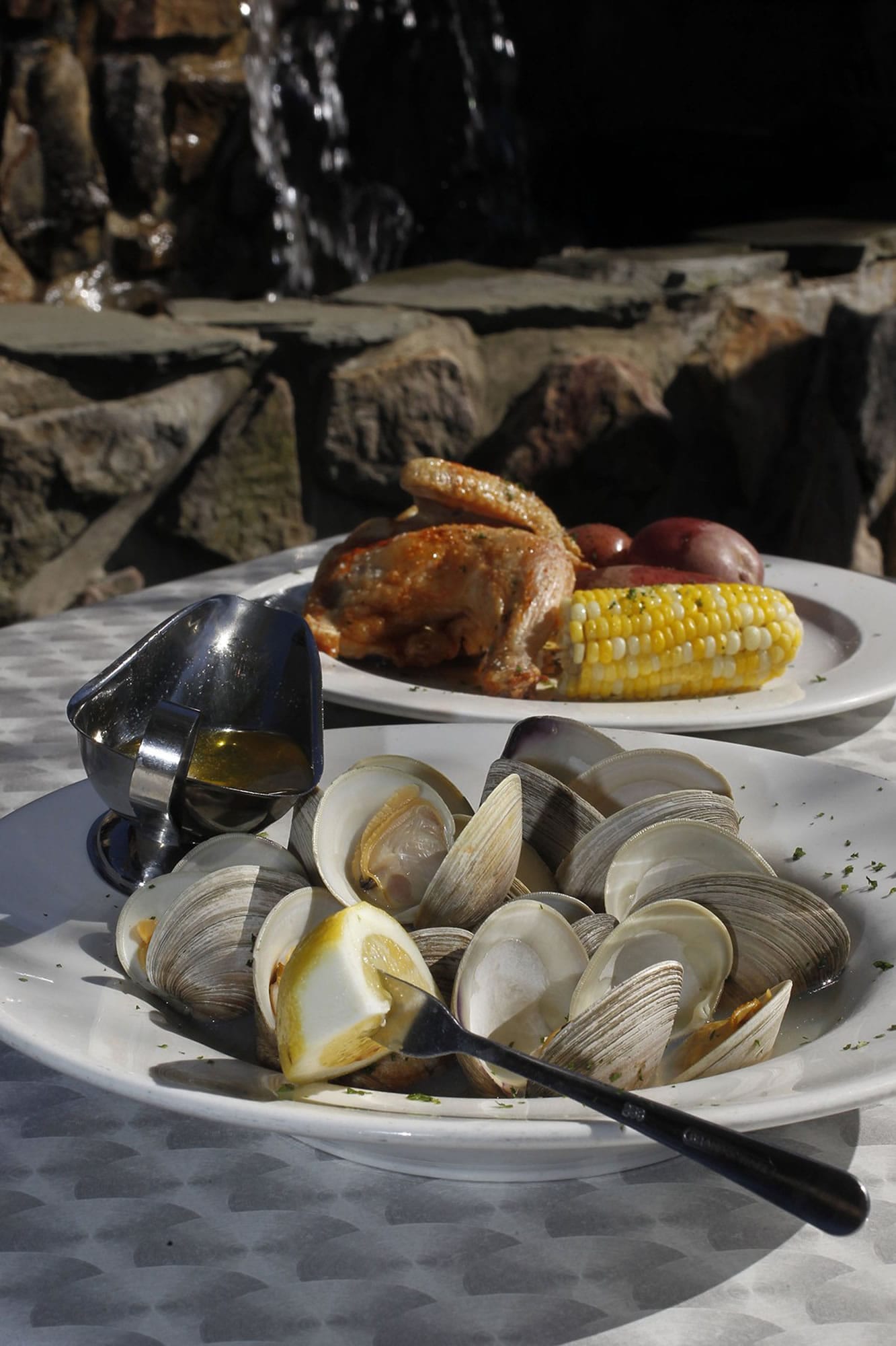 A clambake plate prepared by sous chef Brian Jones at the Galaxy Restaurant in Wadsworth, Ohio.